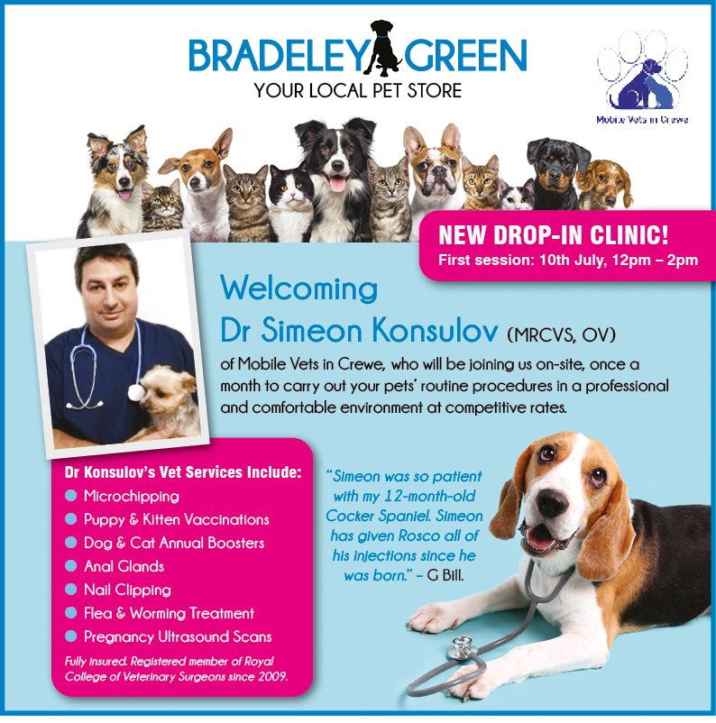 Vet at Bradeley green Pet Store